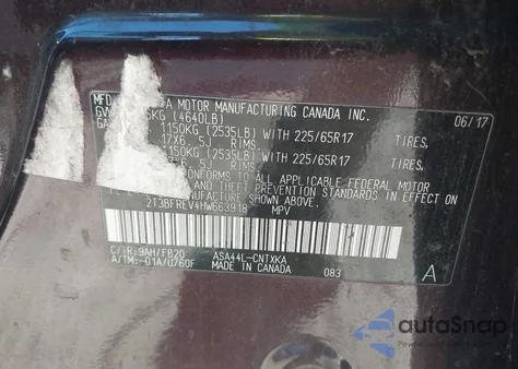 2017 Toyota Rav4 Le from USA, damaged, VIN 2T3BFREV4HW663918